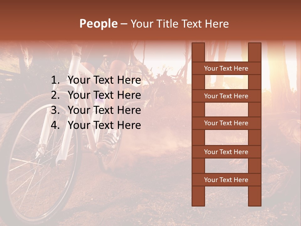A Person Riding A Bike On A Dirt Road PowerPoint Template