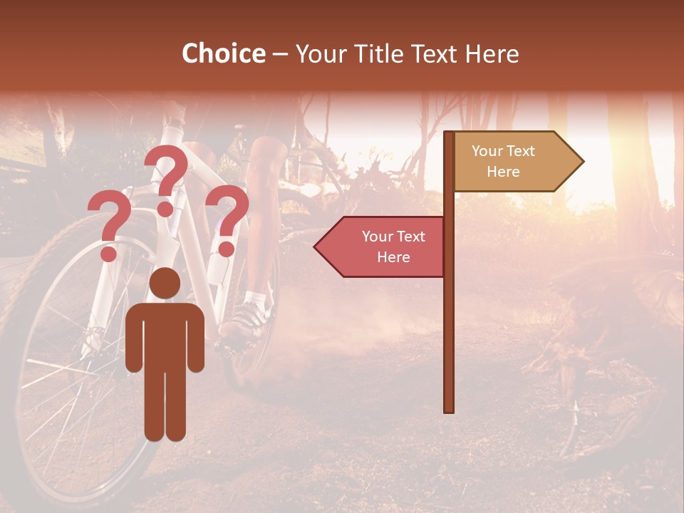 A Person Riding A Bike On A Dirt Road PowerPoint Template