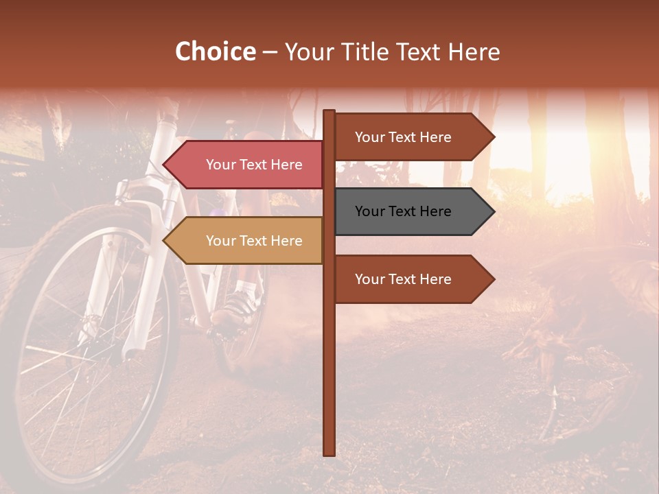 A Person Riding A Bike On A Dirt Road PowerPoint Template