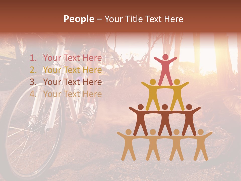A Person Riding A Bike On A Dirt Road PowerPoint Template