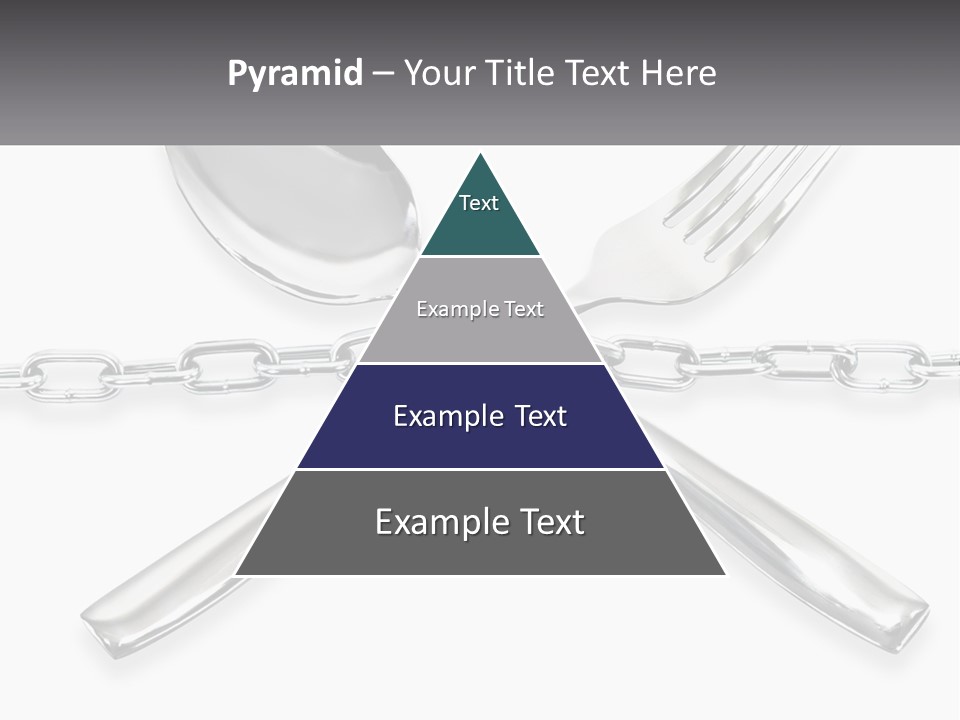 A Metal Chain With A Fork And Spoon On It PowerPoint Template