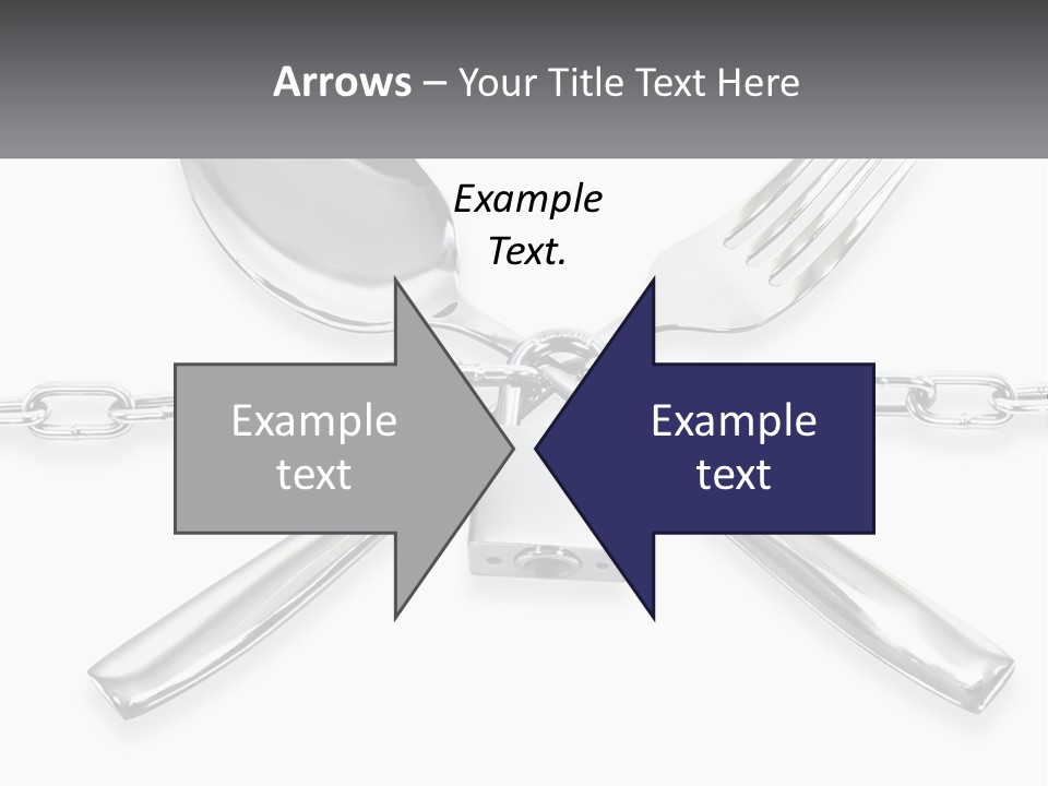 A Metal Chain With A Fork And Spoon On It PowerPoint Template