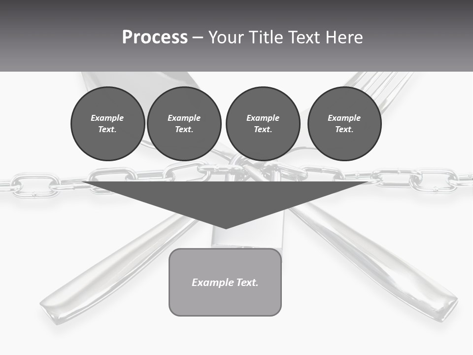 A Metal Chain With A Fork And Spoon On It PowerPoint Template