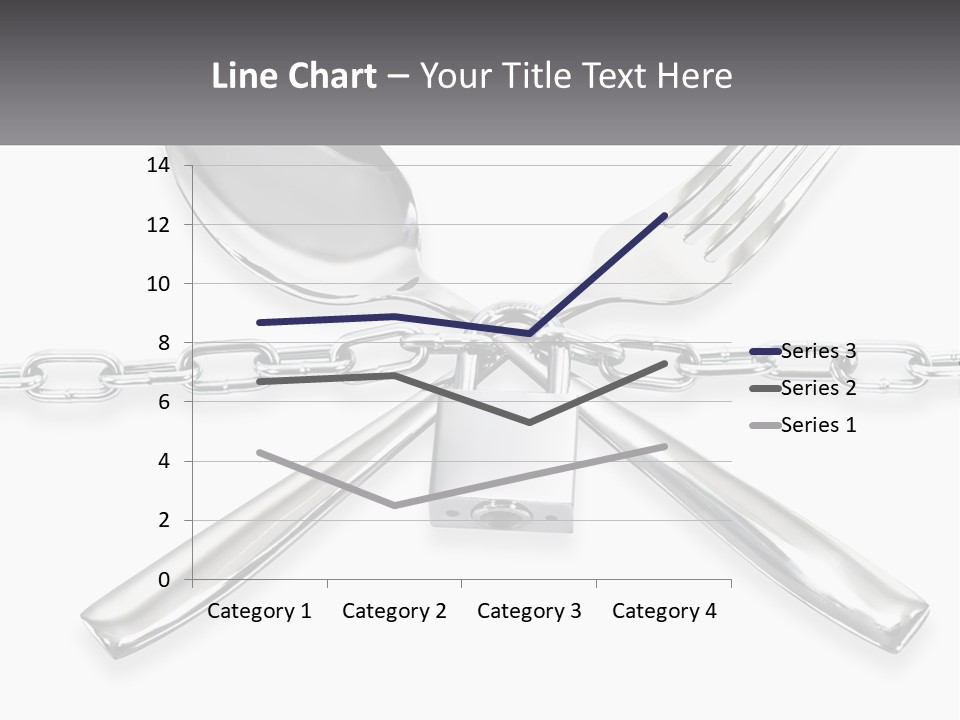 A Metal Chain With A Fork And Spoon On It PowerPoint Template