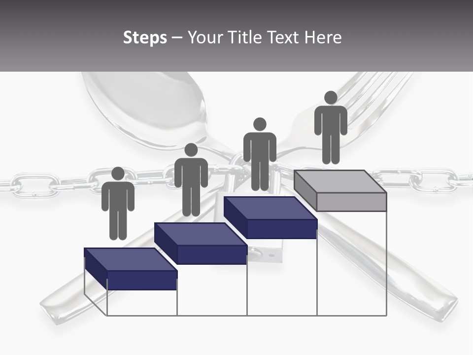 A Metal Chain With A Fork And Spoon On It PowerPoint Template