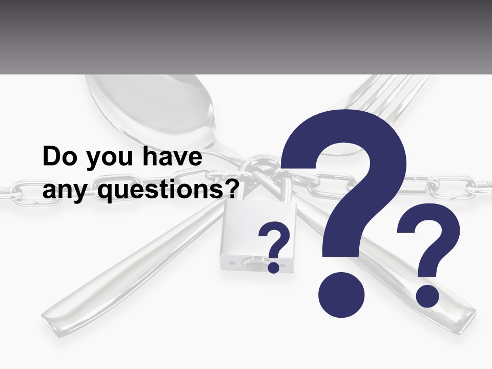 A Metal Chain With A Fork And Spoon On It PowerPoint Template