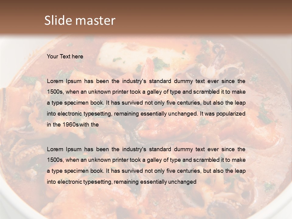 A Bowl Of Soup With Bread On The Side PowerPoint Template