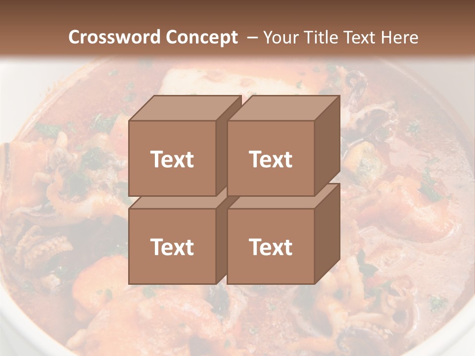 A Bowl Of Soup With Bread On The Side PowerPoint Template