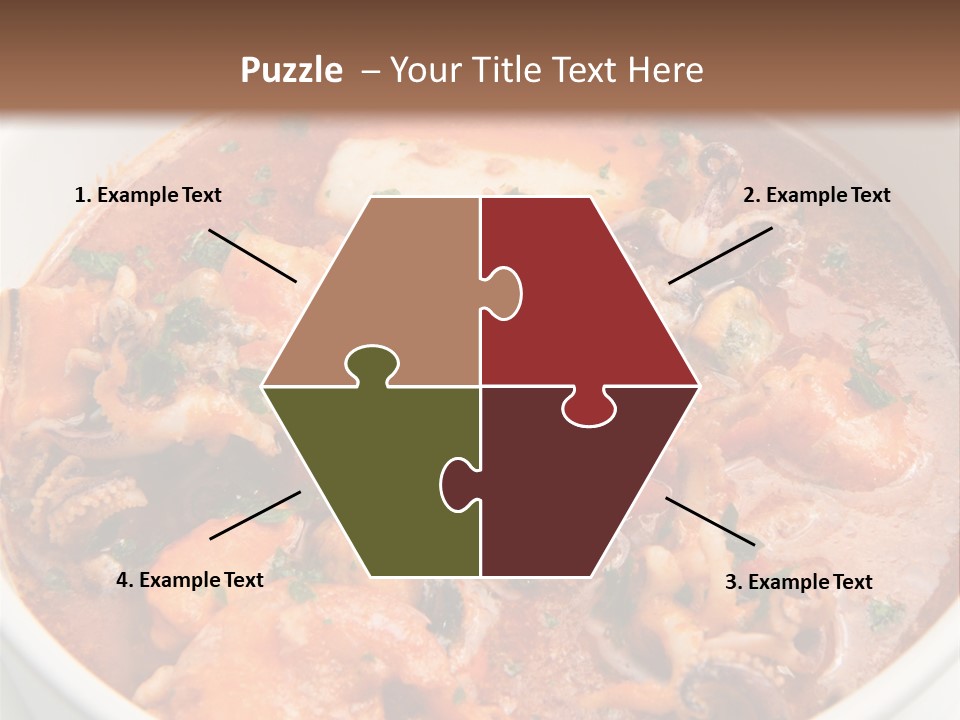 A Bowl Of Soup With Bread On The Side PowerPoint Template