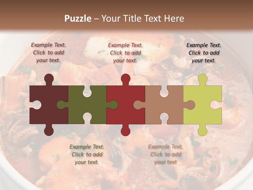 A Bowl Of Soup With Bread On The Side PowerPoint Template