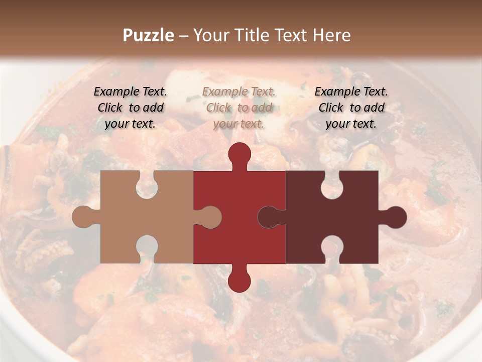 A Bowl Of Soup With Bread On The Side PowerPoint Template