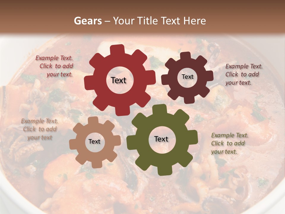 A Bowl Of Soup With Bread On The Side PowerPoint Template