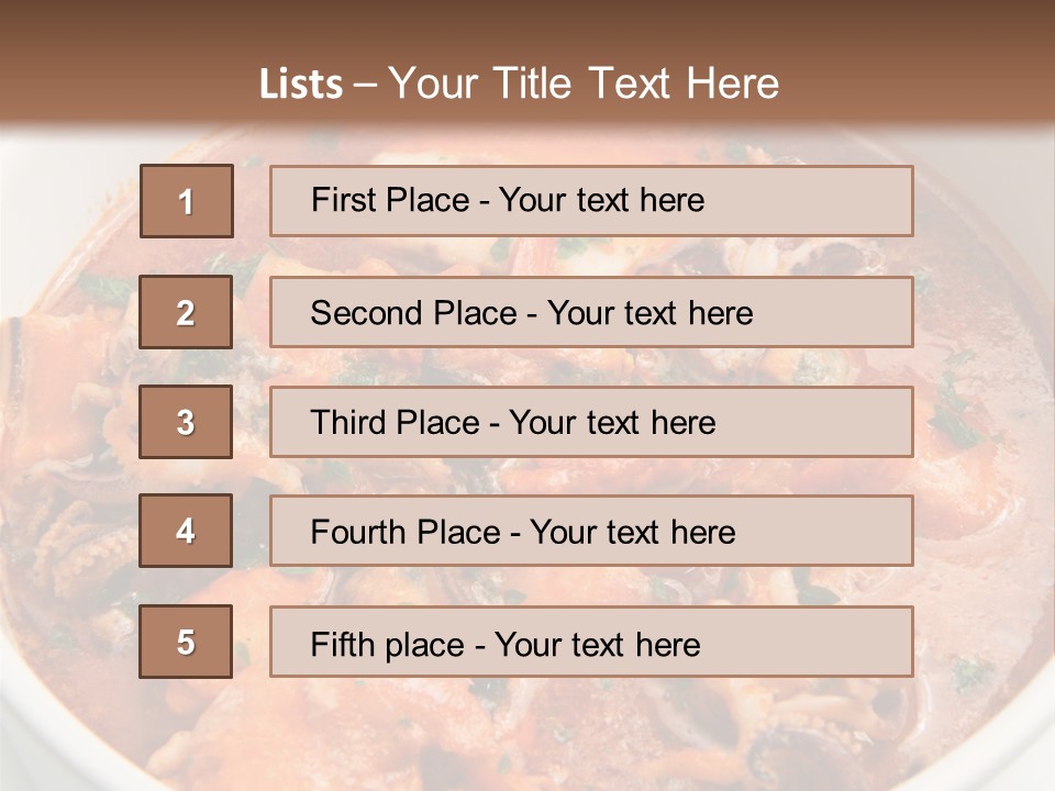 A Bowl Of Soup With Bread On The Side PowerPoint Template