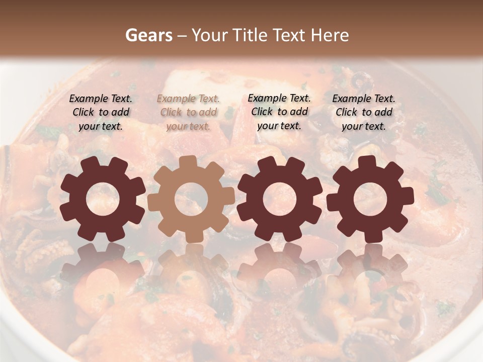 A Bowl Of Soup With Bread On The Side PowerPoint Template