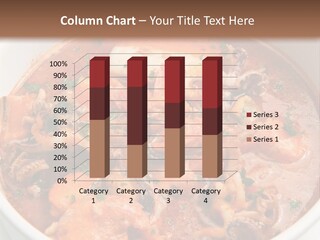 A Bowl Of Soup With Bread On The Side PowerPoint Template