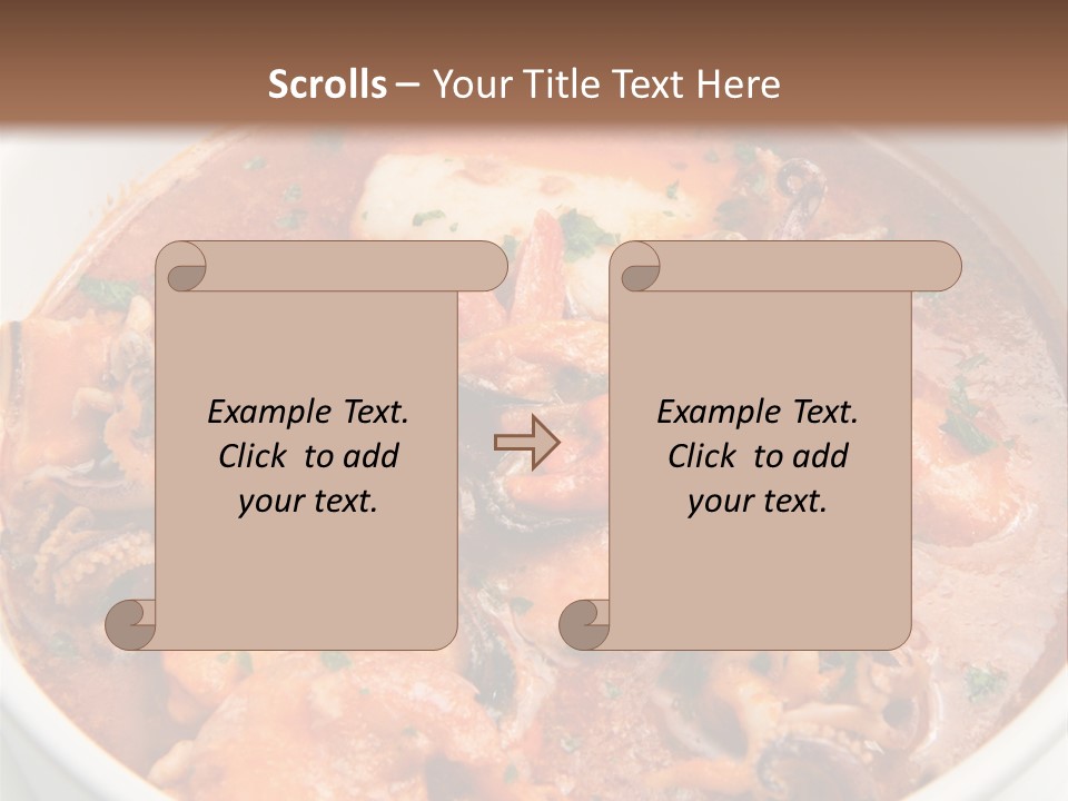 A Bowl Of Soup With Bread On The Side PowerPoint Template