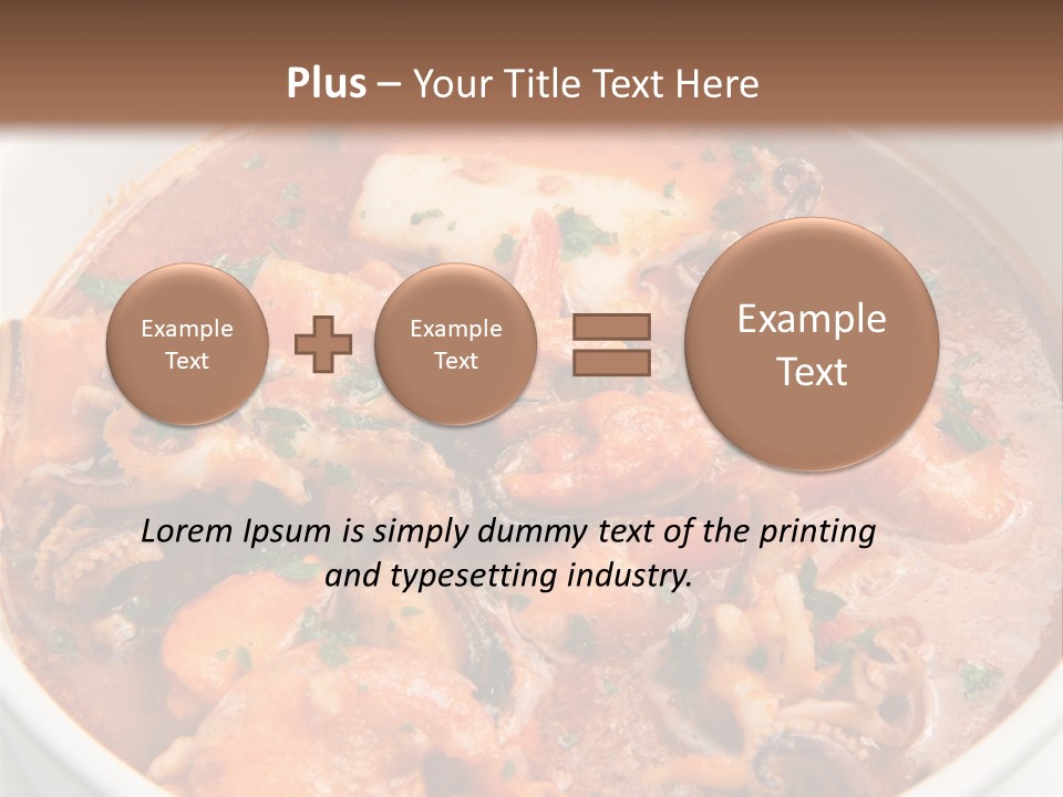 A Bowl Of Soup With Bread On The Side PowerPoint Template