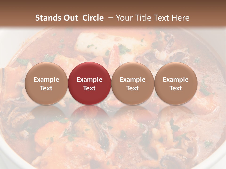 A Bowl Of Soup With Bread On The Side PowerPoint Template