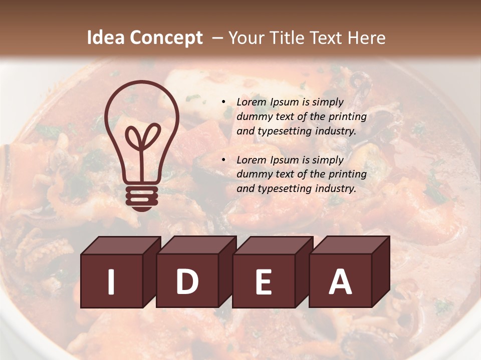 A Bowl Of Soup With Bread On The Side PowerPoint Template