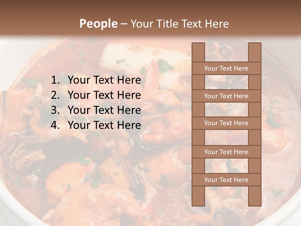 A Bowl Of Soup With Bread On The Side PowerPoint Template