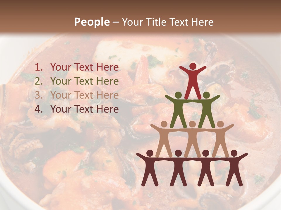 A Bowl Of Soup With Bread On The Side PowerPoint Template