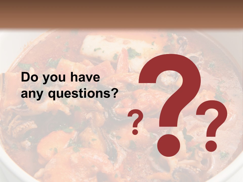 A Bowl Of Soup With Bread On The Side PowerPoint Template