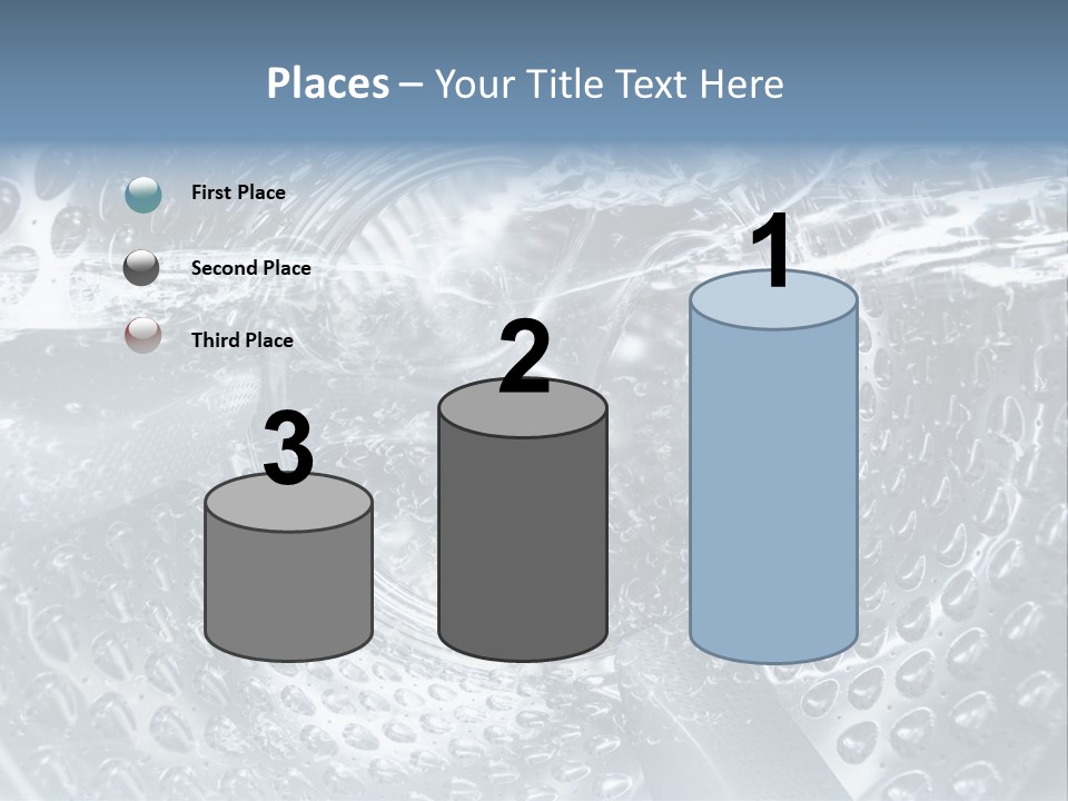 A Close Up Of A Washing Machine With Water On It PowerPoint Template