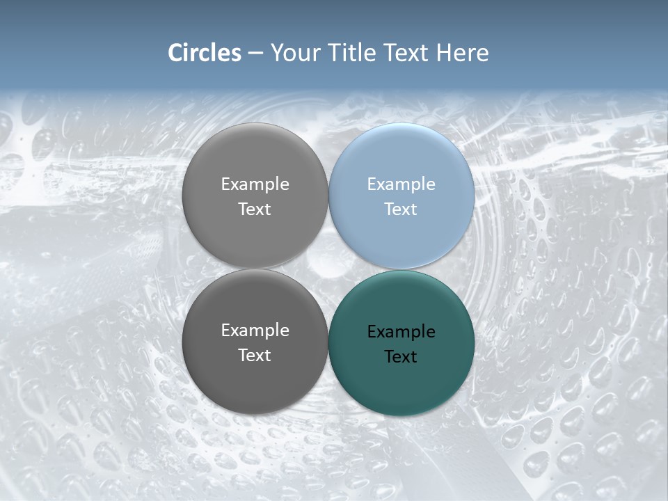 A Close Up Of A Washing Machine With Water On It PowerPoint Template