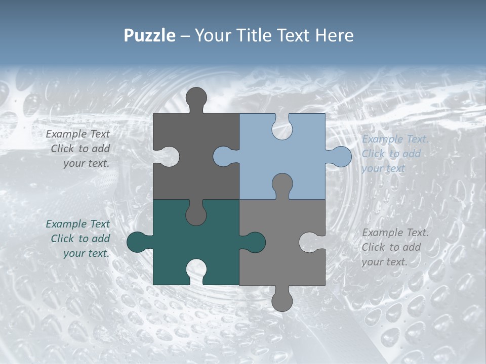 A Close Up Of A Washing Machine With Water On It PowerPoint Template
