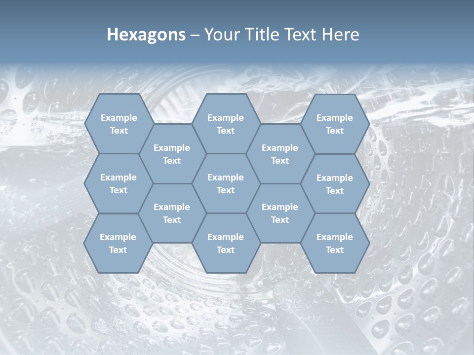 A Close Up Of A Washing Machine With Water On It PowerPoint Template