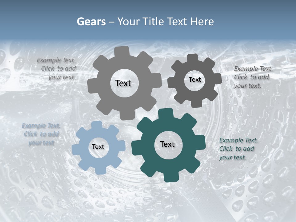 A Close Up Of A Washing Machine With Water On It PowerPoint Template