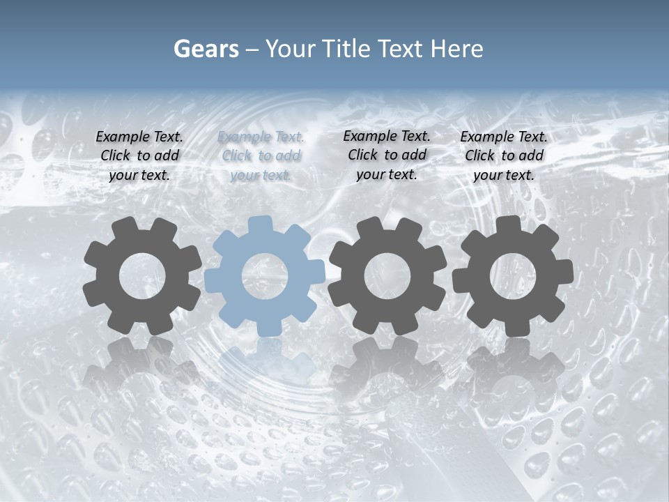 A Close Up Of A Washing Machine With Water On It PowerPoint Template