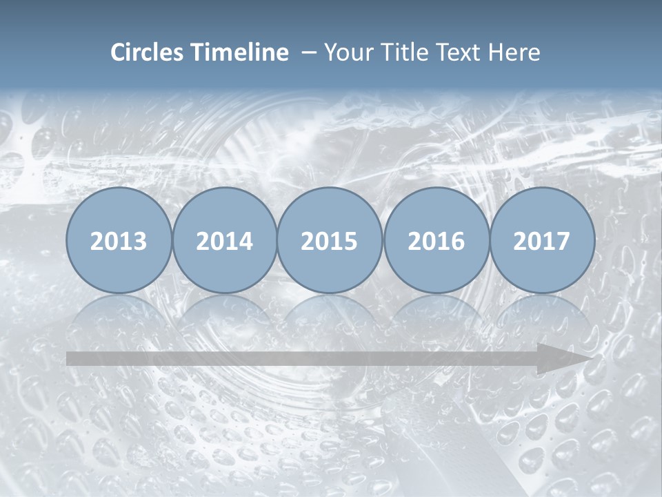 A Close Up Of A Washing Machine With Water On It PowerPoint Template