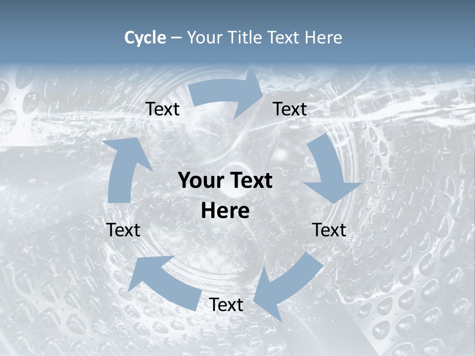 A Close Up Of A Washing Machine With Water On It PowerPoint Template