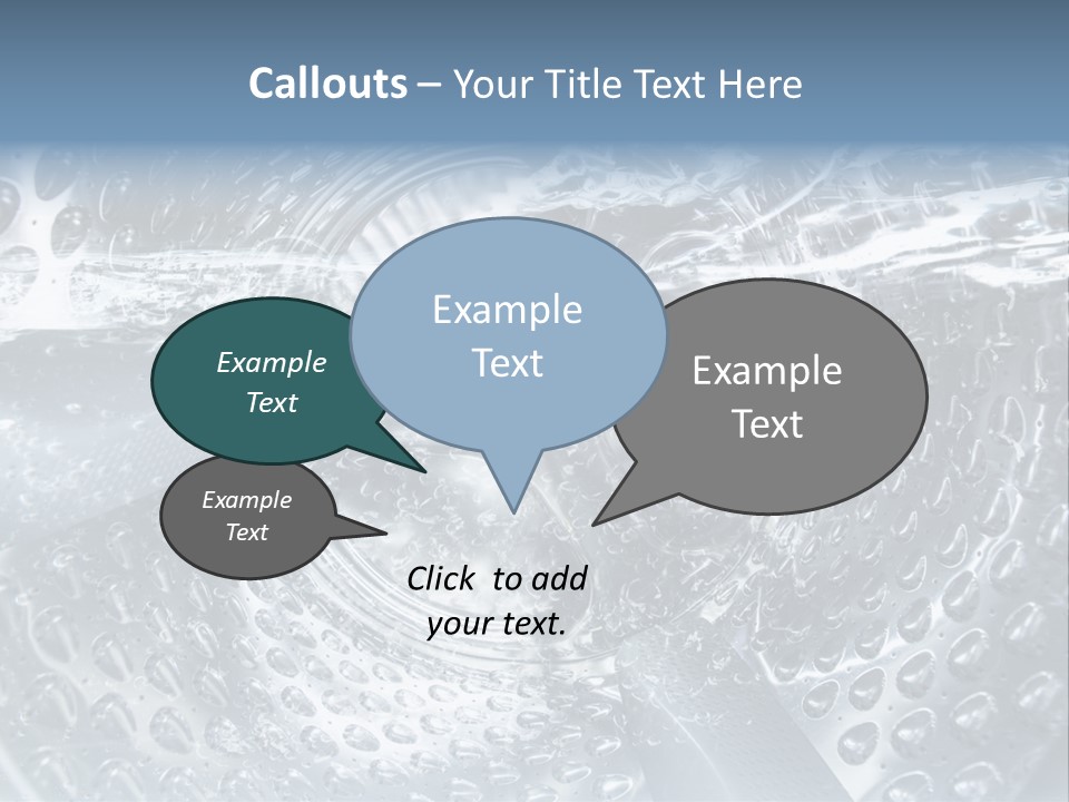 A Close Up Of A Washing Machine With Water On It PowerPoint Template