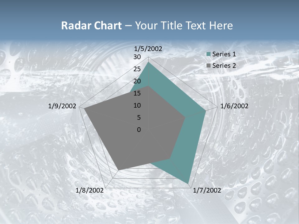 A Close Up Of A Washing Machine With Water On It PowerPoint Template