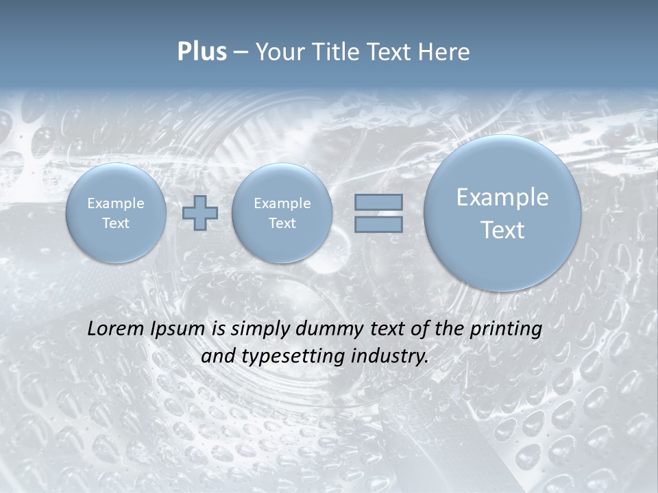 A Close Up Of A Washing Machine With Water On It PowerPoint Template