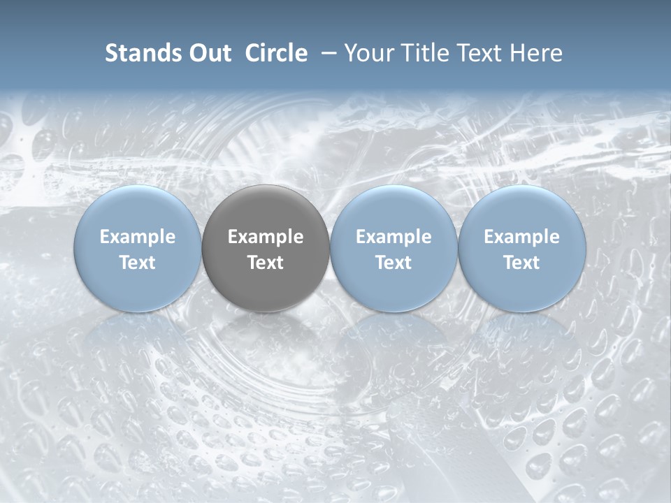A Close Up Of A Washing Machine With Water On It PowerPoint Template