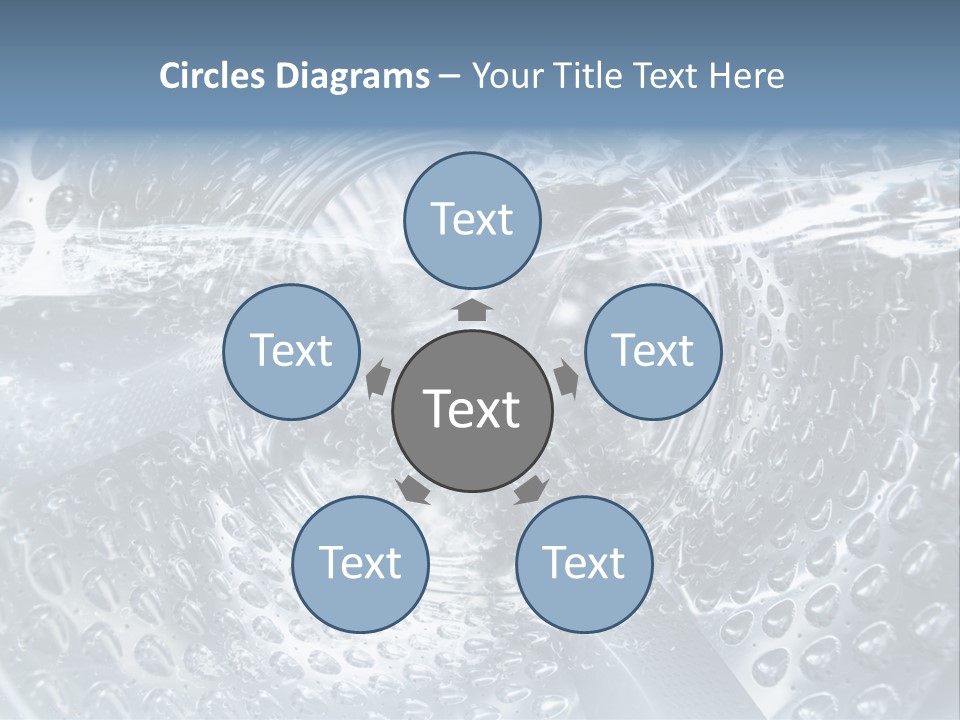 A Close Up Of A Washing Machine With Water On It PowerPoint Template