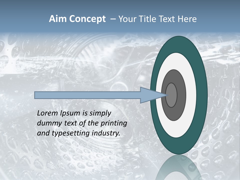 A Close Up Of A Washing Machine With Water On It PowerPoint Template