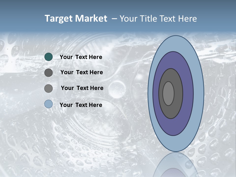A Close Up Of A Washing Machine With Water On It PowerPoint Template