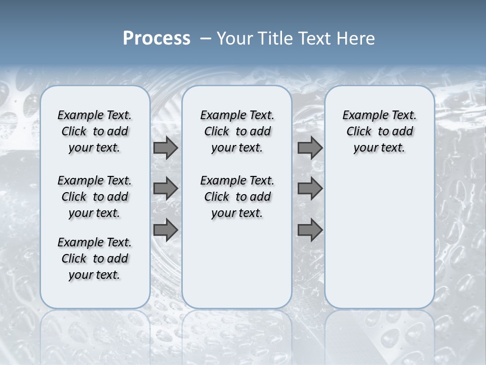 A Close Up Of A Washing Machine With Water On It PowerPoint Template