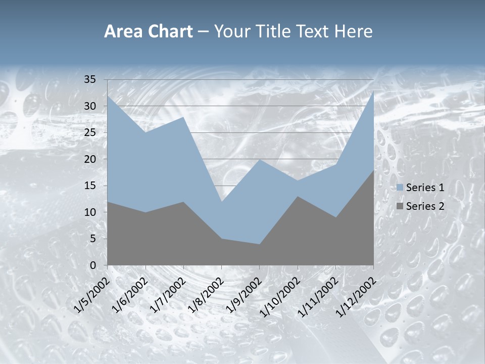 A Close Up Of A Washing Machine With Water On It PowerPoint Template