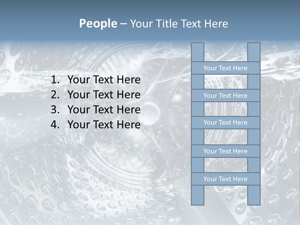 A Close Up Of A Washing Machine With Water On It PowerPoint Template
