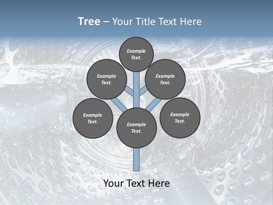 A Close Up Of A Washing Machine With Water On It PowerPoint Template