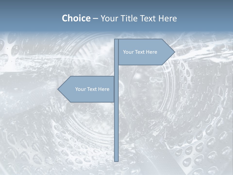 A Close Up Of A Washing Machine With Water On It PowerPoint Template