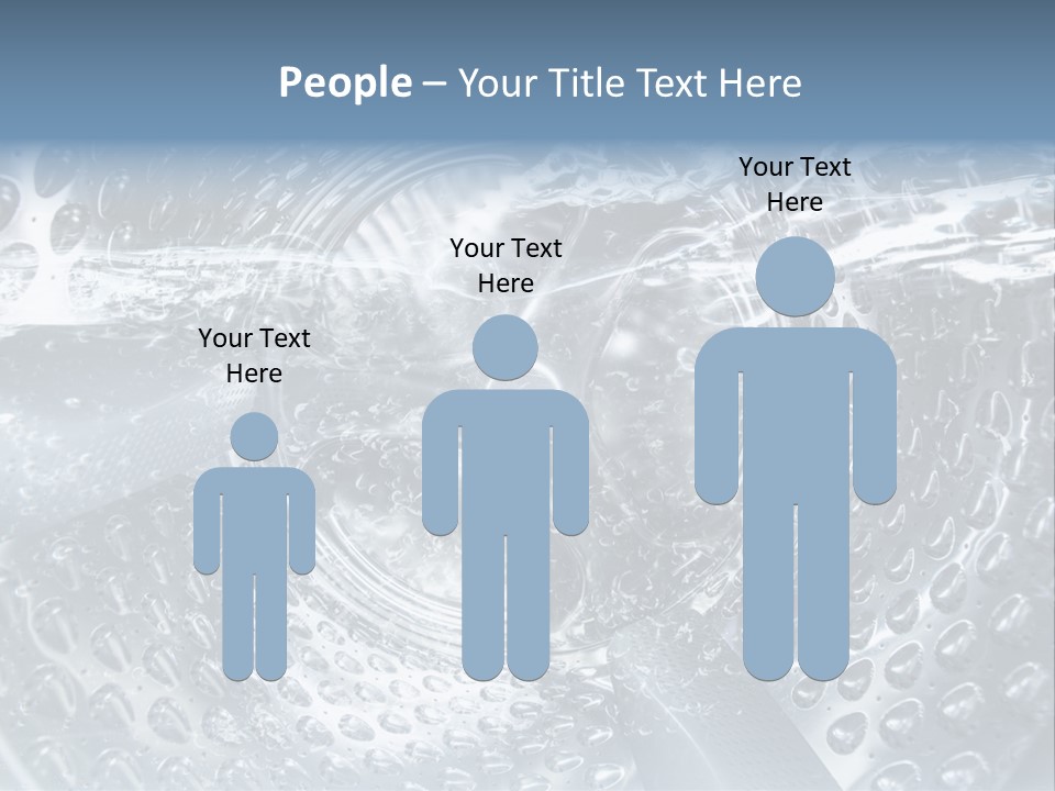 A Close Up Of A Washing Machine With Water On It PowerPoint Template