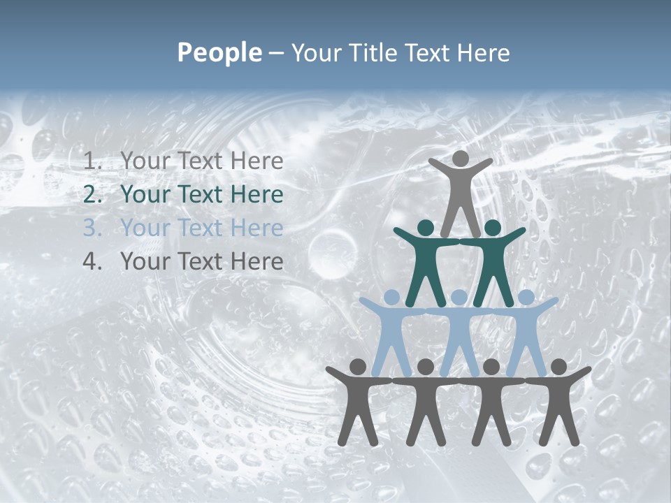 A Close Up Of A Washing Machine With Water On It PowerPoint Template