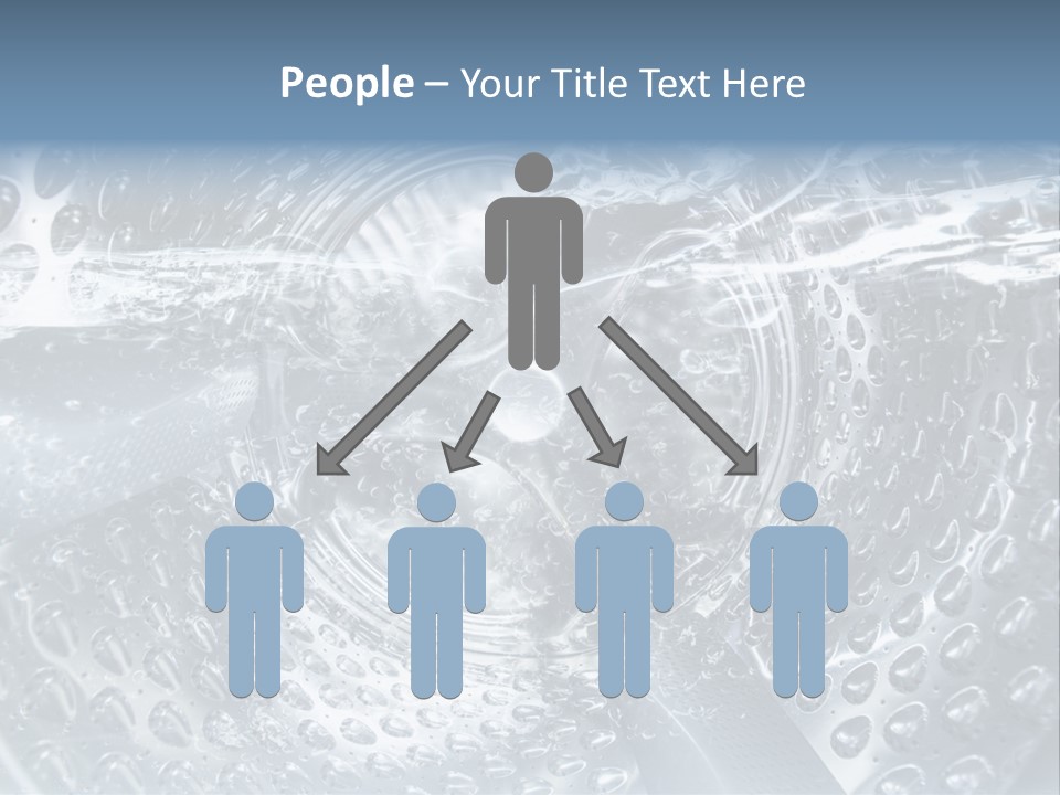 A Close Up Of A Washing Machine With Water On It PowerPoint Template