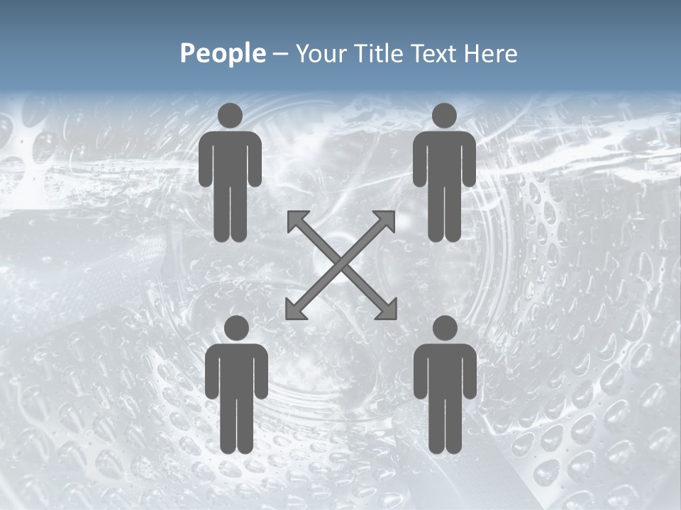 A Close Up Of A Washing Machine With Water On It PowerPoint Template